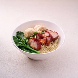 บะหมี่เกี๊ยวกุ้ง+หมูแดง