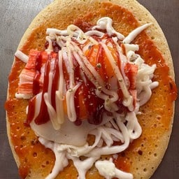 พิซซ่าไข่ดาว + ปูอัดชีส