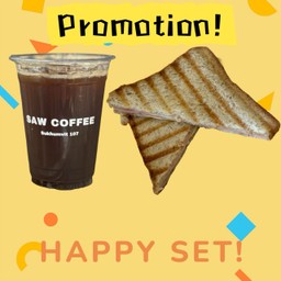 [เซตสุดฮิต] Americano + Ham Cheese Sandwich