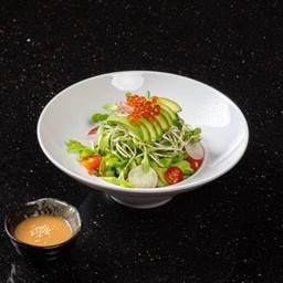 LMS1. White Miso Green Salad สลัดใบเขียวกับน้ำสลัดมิโสะ