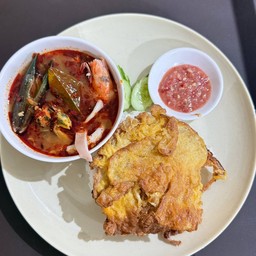 ข้าวต้มยำ+ไข่เจียว (ชุด)