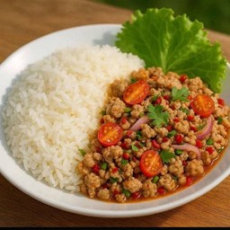 ข้าวยำแซ่บหมูสับ