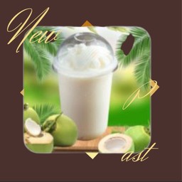 มะพร้าวปั่น นมสด