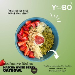 มัทฉะไวท์เบอร์รี่ โอ๊ตโบว์ล Matcha white berry oat bowl