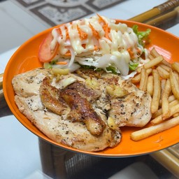สเต๊กไก่พริกไทยดำ