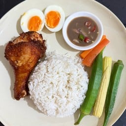 ข้าวไก่ทอดบูดู (ชุด)