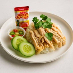 ข้าวไก่ทอดต้ม&น้ำชากาแฟ