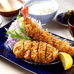 ชุดคัตสึกุ้งยักษ์ + ทงคัตสึสันใน (80g)
