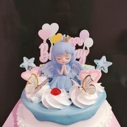 เค้กโมเดลนางฟ้า สีฟ้า