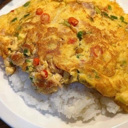 ไข่เจียวพริก ราดข้าวหอมมะลิ