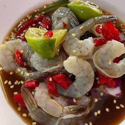 ยำกุ้งสด (เหลากุ้งสด)