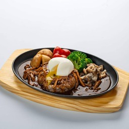 แฮมเบิร์กเนื้อซอสเดมิเกลซ