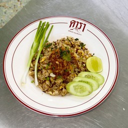 ข้าวผัดหอมกระทะน้ำพริกหมูเส้นดารา