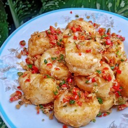 เต้าหู้ไข่คั่วพริกเกลืิอ ราดข้าว