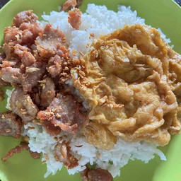 ข้าวหมูทอด+ไข่ดาว