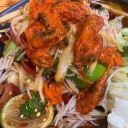 ตำซั่ว ปู-ปลาร้า (หอยดอง)