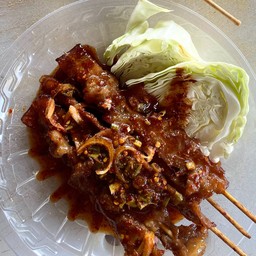 หมูย่างน้ำจิ้มแจ่วเสียบไม้