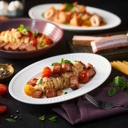 Capellini Aglio Olio with Bacon