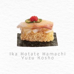 Ika Hotate Hamachi Kosho