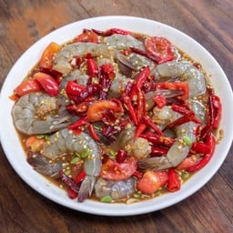 ตำเหลากุ้งสด