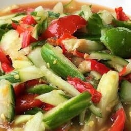 ตำแตง ปลาร้า   (ไม่ใส่ปู)