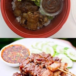 Set D ข้าวเนื้อย่างโคขุนx1+เนื้อย่างโคขุนx5+ข้างเหนียวx1