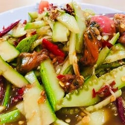 ตำแตง ปลาร้า  (หอยดอง)