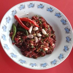 ลาบเนื้อขม