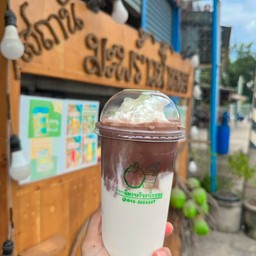 มะพร้าวปั่นนมสด + โกโก้