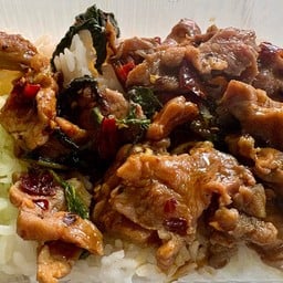 ข้าว+กระเพราเนื้อหมัก