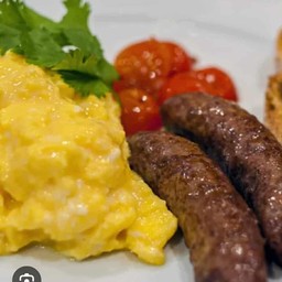 CB 2 Two eggs with choice of ham or sausages