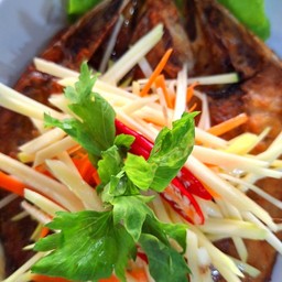 ปลากระพงทอดน้ำปลา  ไซร์ 7 ขีด