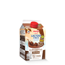 นมพาสเจอร์ไรส์เมจิ ปราศจากน้ำตาลแลคโตส รสช็อคโกแลต 400 มล.