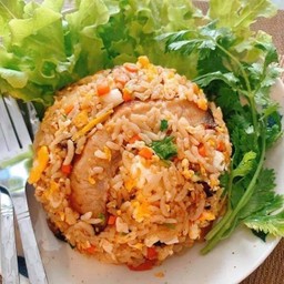 ข้าวผัดไข่+หมูย่างซอส