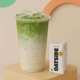 ชาเขียวลาเต้+นมโอ๊ต_เย็น (22oz)