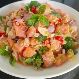 ยำแซลมอนวาซาบิ