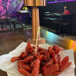 ใส้กรอกแดงราดซอสเกาหลี