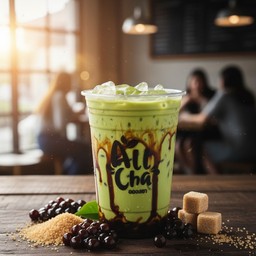 ชาเขียวนมคาราเมล