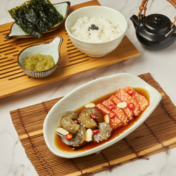 Set กุ้งและแซลมอนดอง