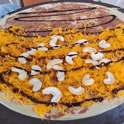 นูเทลล่า+ฝอยทอง+เม็ดมะม่วง ราดช็อคฯ