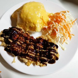 ข้าวไก่กรอบ L ราดซอสเทอริยากิ