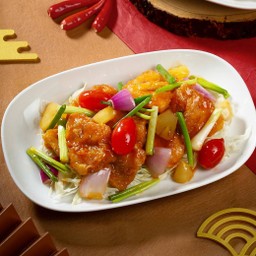 เนื้อปลาผัดซอสเปรี้ยวหวาน