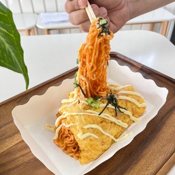 มาม่าเกาหลีชีสห่อไข่