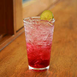 แดงมะนาวโซดา | Sweet Thai Red Syrup and Lime Soda