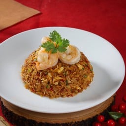 ข้าวผัดซอสซัมบัลกุ้ง