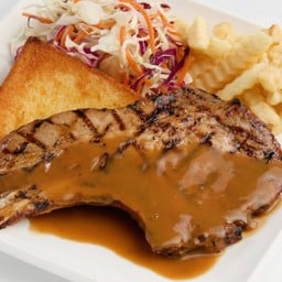 สเต๊กพอร์คชอปบราวน์ซอส