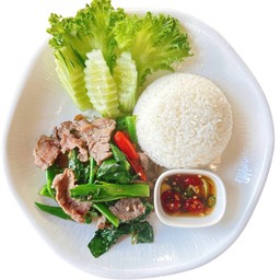 ข้่าวคะน้าน้ำมันหอย