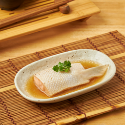 ครีบท้องปลาแซลมอนต้มซีอิ๊ว