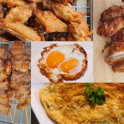 ทอดหมู ทอดไก่ ทอดไข่