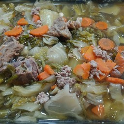 ต้มผักกาดดองกระดูกหมู